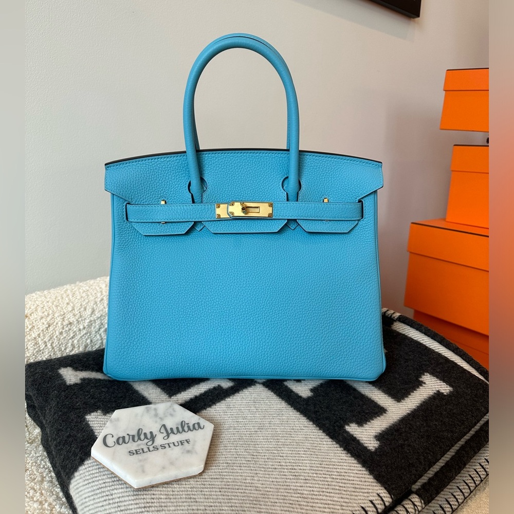 Hermes Birkin 30 Togo Blue de Nord GHW
